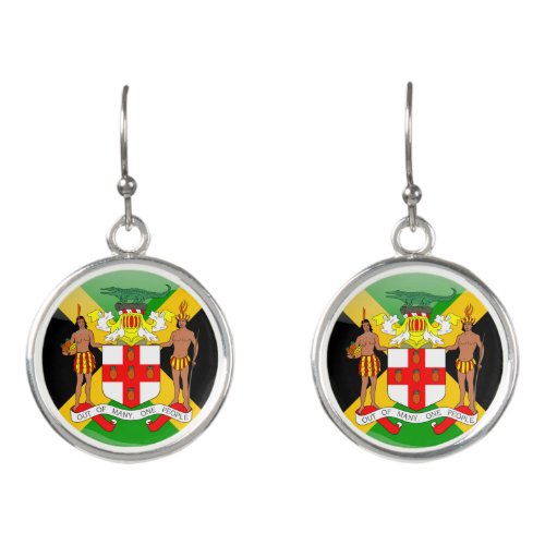 Jamaican Coat of arms Earrings