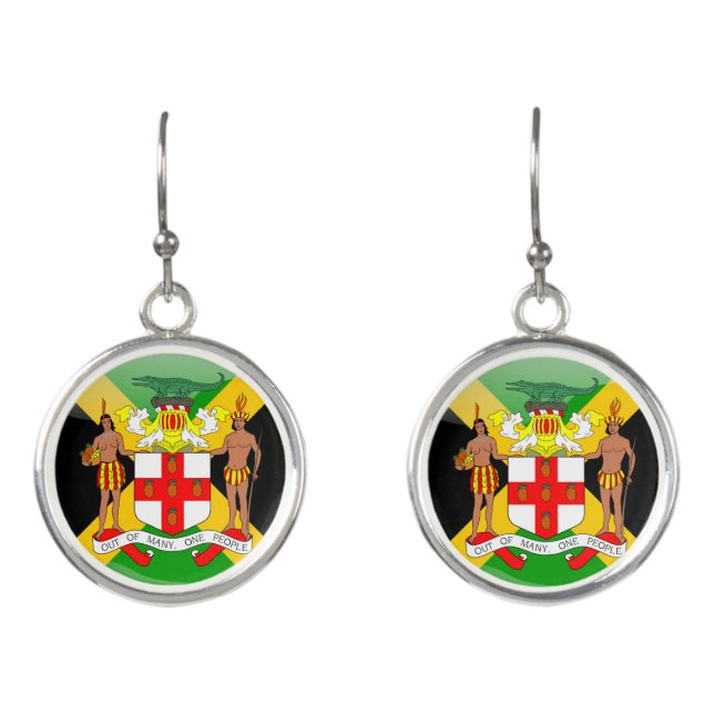 Jamaican Coat of arms Earrings (Front)