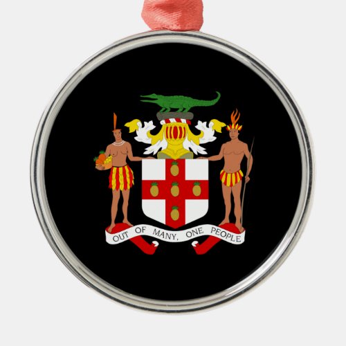 Jamaican coat of arms metal ornament