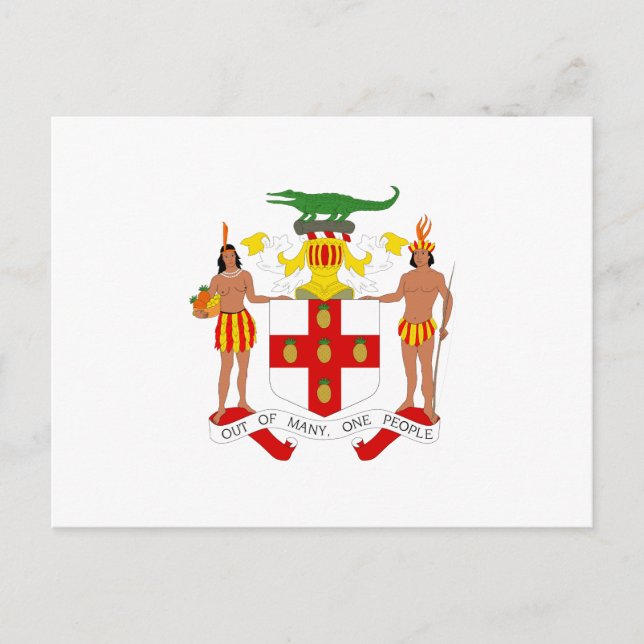 Jamaican coat of arms postcard (Front)