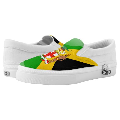 Jamaican Coat of arms Slip_On Sneakers