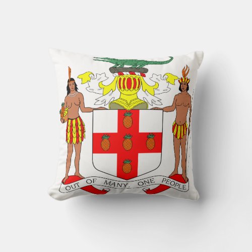 Jamaican Coat of arms Throw Pillow