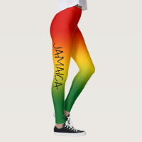 Jamaican Colourful Leggings Red Yellow Green