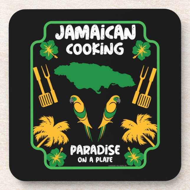 Jamaican Cooking Foodie Gifts    Beverage Coaster (Front)