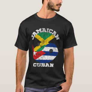 Jamaican Cuban Flag Cuba Jamaica Flag T-Shirt
