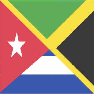 Jamaican Cuban Flag Jamaica Cuba Sticker