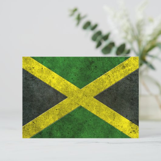 Jamaican Flag Aged Steel Effect (Standing Front)