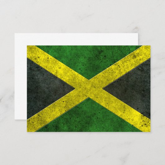 Jamaican Flag Aged Steel Effect (Front/Back)