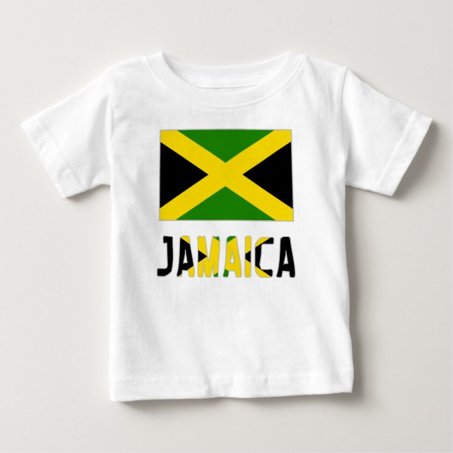 Jamaican Flag and Jamaica Baby T-Shirt (Front)