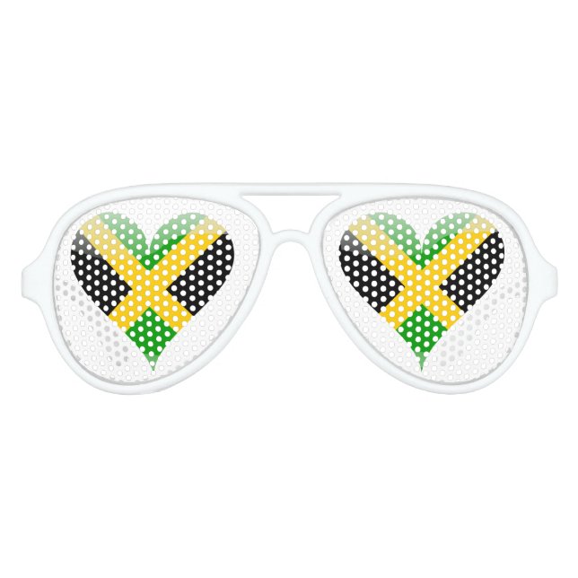 Jamaican flag aviator sunglasses (Front)
