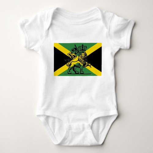 Jamaican Flag Baby Snap Shirt