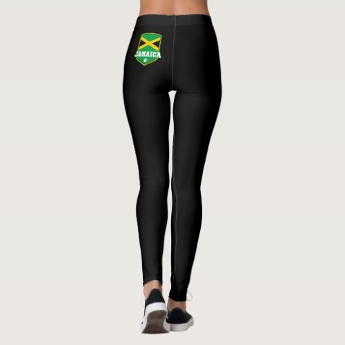 Jamaican Flag Badge Leggings