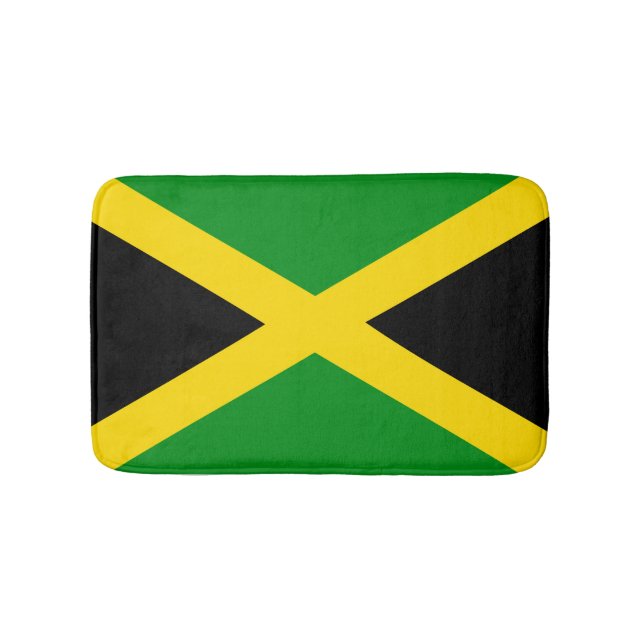 Jamaican Flag Bathroom Mat (Front)