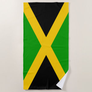 Jamaican Flag Beach Towel