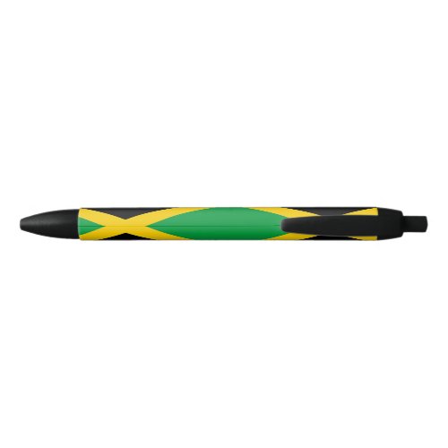 Jamaican Flag Black Ink Pen