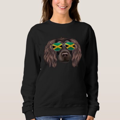 Jamaican Flag Boykin Spaniel Dog Jamaica Pocket Sweatshirt