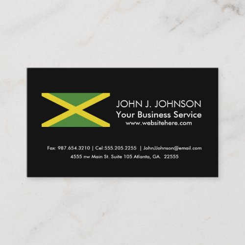 Jamaican Flag Business Card