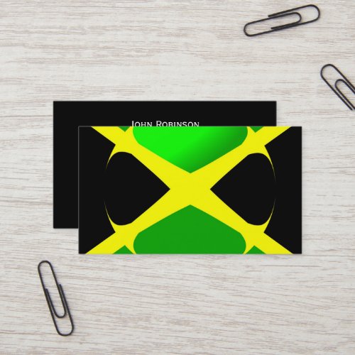 Jamaican Flag With Bubble Business Card