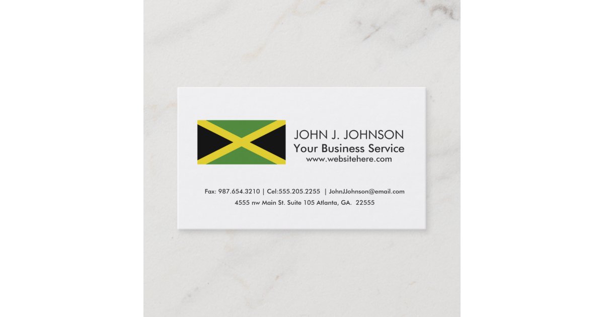 Jamaican Flag Business Card