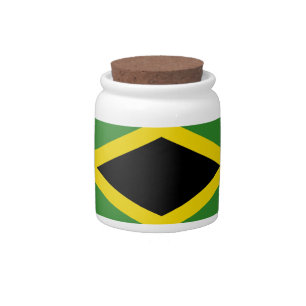 Jamaican Flag Candy Jar