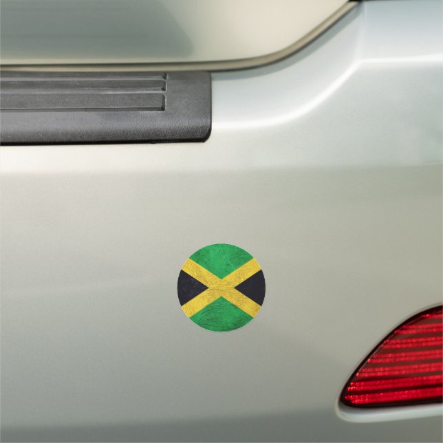Jamaican Flag Car Magnet (In Situ)
