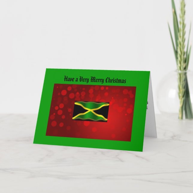 Jamaican Flag Christmas Card (Front)