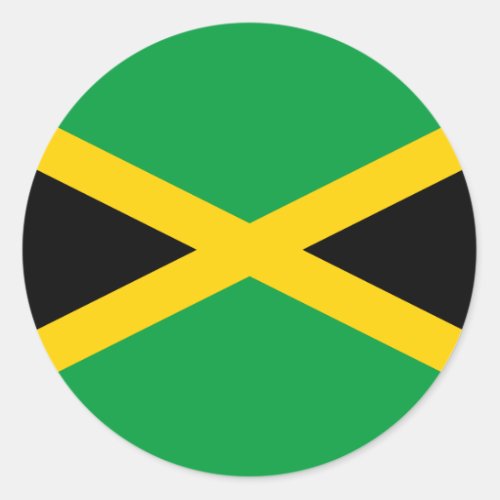 Jamaican Flag Classic Round Sticker