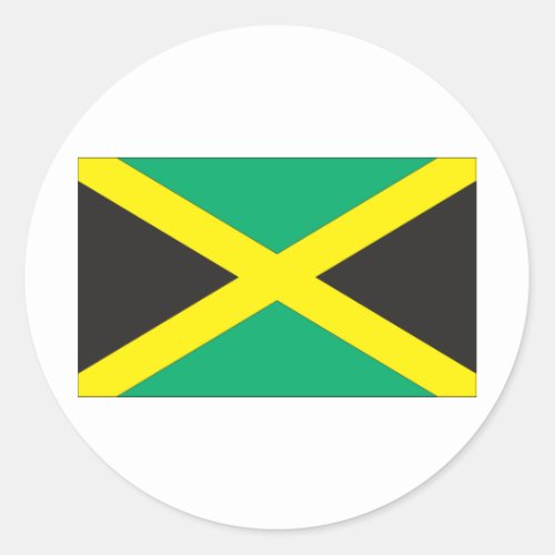 Jamaican Flag Classic Round Sticker