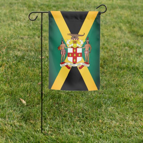 Jamaican Flag Coat of Arms Garden Flag