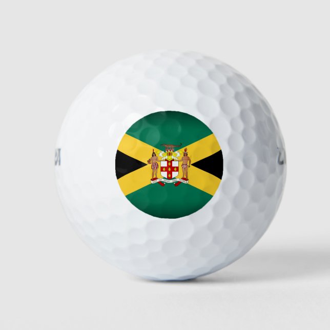 Jamaican Flag/ Coat of Arms Golf Balls (Front)
