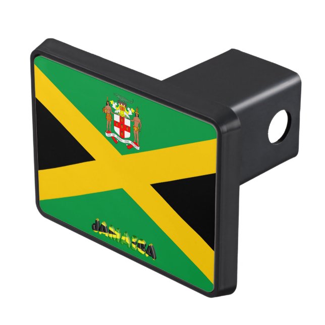 Jamaican flag-coat of arms hitch cover (Top Right)