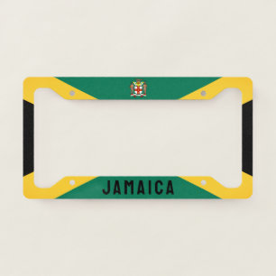 Jamaican Flag/ Coat of Arms License Plate Frame