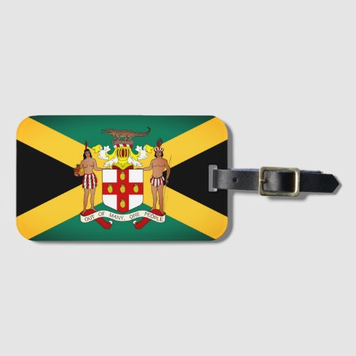 Jamaican Flag Coat of Arms Luggage Tag