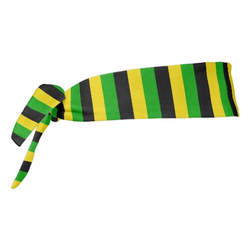 Jamaican Flag Colored Striped Tie Headband