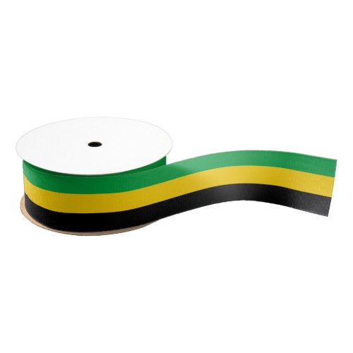 Jamaican flag colours ribbon Jamaica sports Grosgrain Ribbon