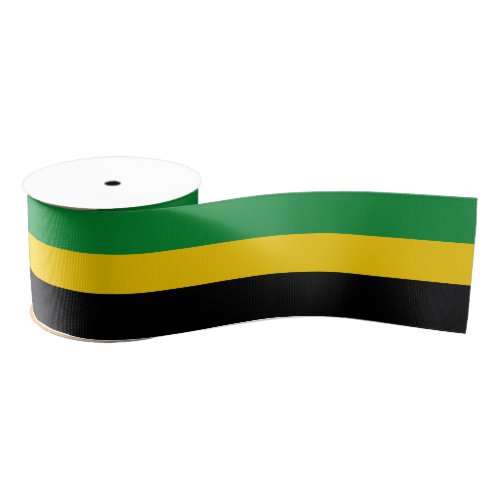 Jamaican flag colours ribbon reggae Jamaica Grosgrain Ribbon