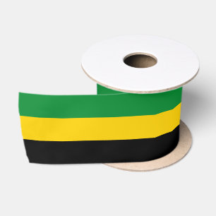 Jamaican flag colours ribbon, reggae, Jamaica Satin Ribbon