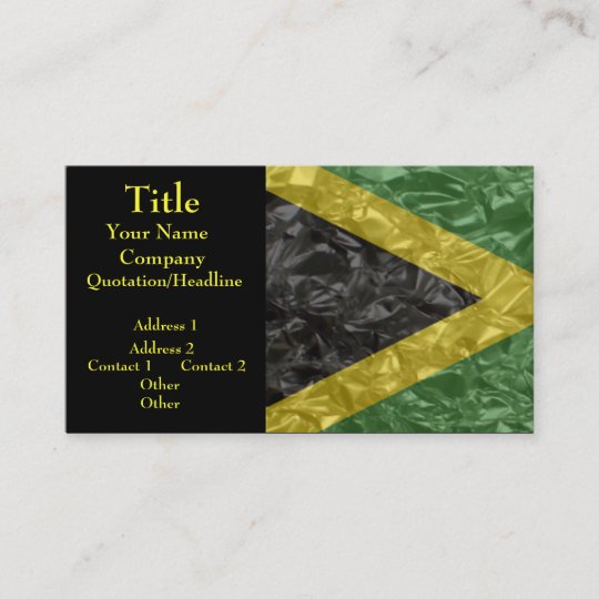 Jamaican Flag Crinkled Business Card