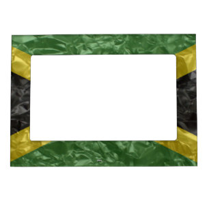 Jamaican Flag - Crinkled Magnetic Photo Frame