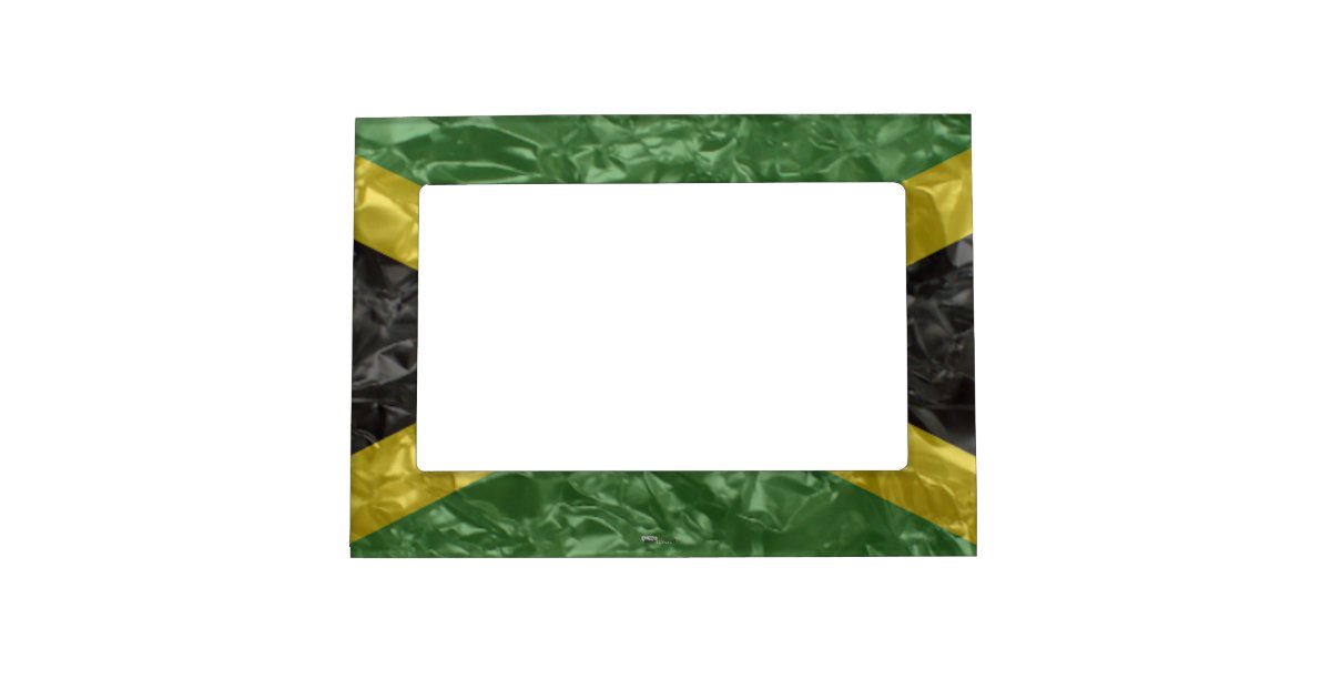 Jamaican Flag Crinkled Photo Frame Zazzle