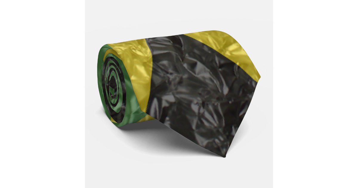 Jamaican Flag Crinkled Neck Tie Zazzle
