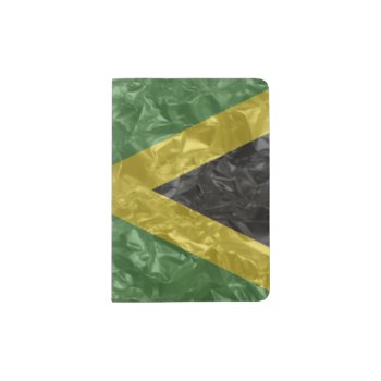 Jamaican Flag - Crinkled Passport Holder by HandDrawnReMastered at Zazzle