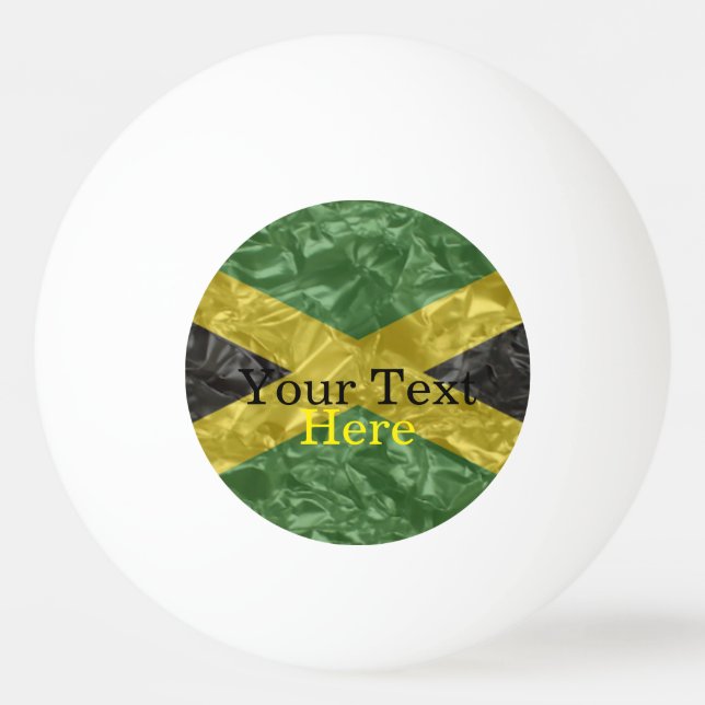 Jamaican Flag - Crinkled Ping Pong Ball (Front)