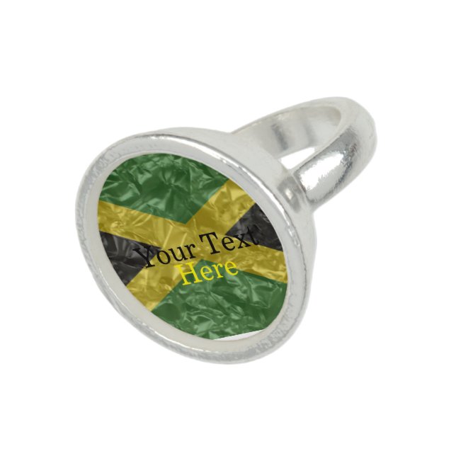 Jamaican Flag - Crinkled Ring (Top)
