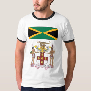 Jamaican Flag & Cultural Symbols Pride  T-Shirt