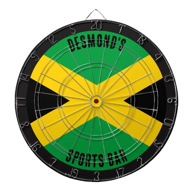 Jamaican Flag Dart Board (Front)