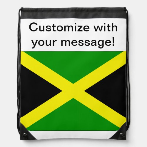 Jamaican Flag Drawstring Bag