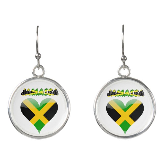 Jamaican flag earrings (Front)