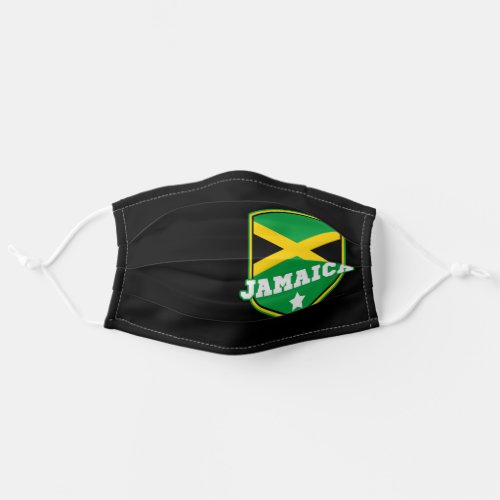 Jamaican Flag Emblem Jamaica Adult Cloth Face Mask