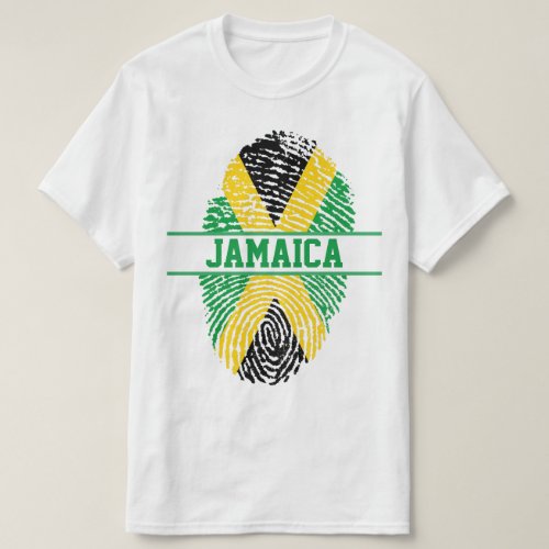 JAMAICAN FLAG FINGERPRINT T_Shirt
